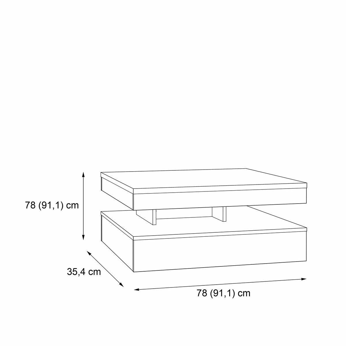 Mesa de Centro Marrón